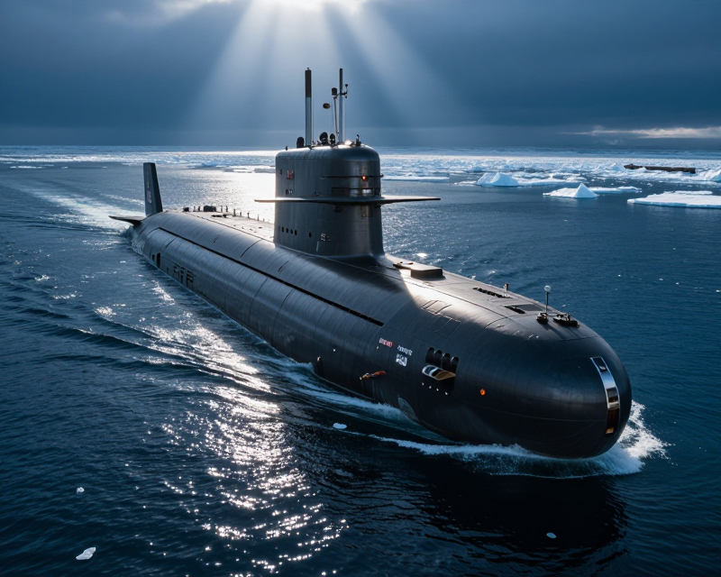 Cinematic Submarine in Arctic Waters