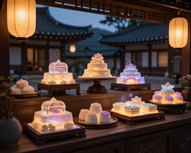 Mystical Korean Fantasy Bakery Scene