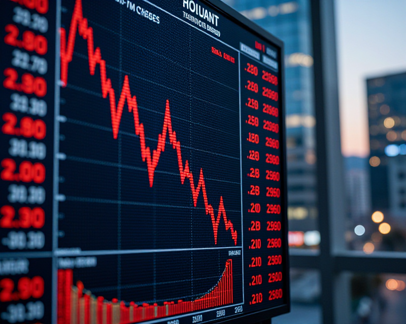 KOSPI Market Decline Visual