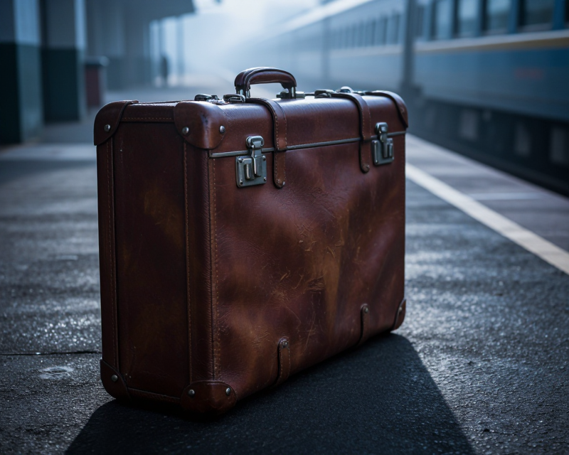 Symbolic scene of uncertain departure